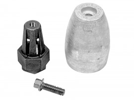 Aluminum Prop Nut Anode Kit 809664A 1